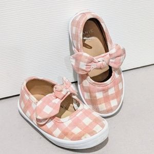 Janie and Jack Pink Gingham Flats - Toddler Size 7